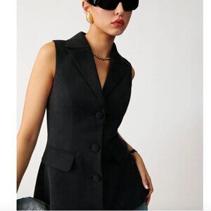 Reformation Billie Vest Black - Size S